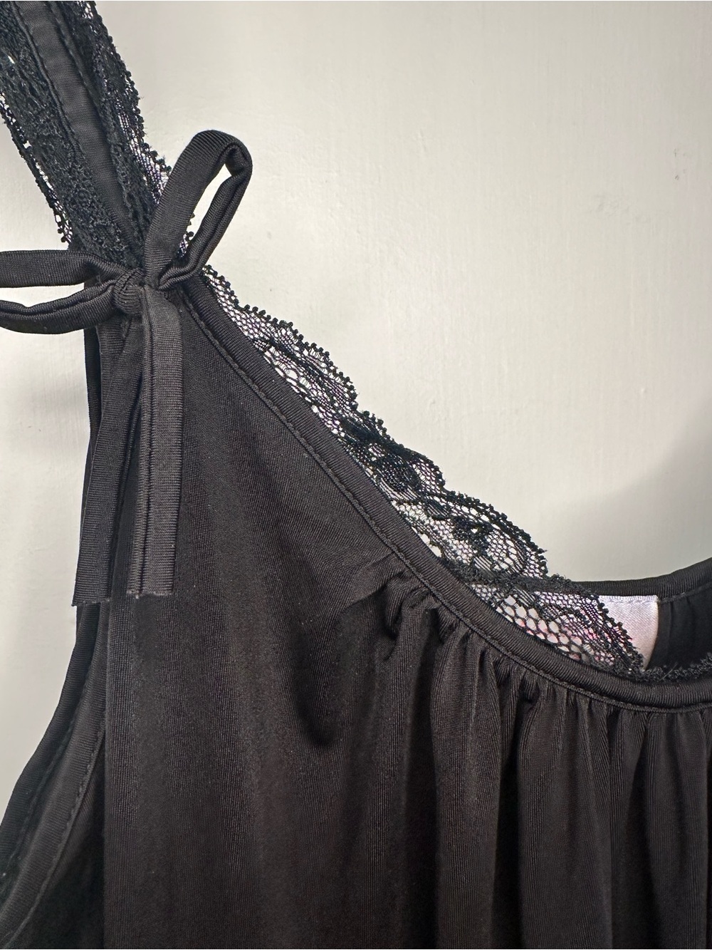 Oscar de la Renta Pink Label medium black negligee - Picture 3 of 8